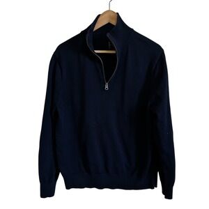 J.Crew Quarter Zip‎ Pullover Sweater Soft Cotton Blend Casual Top Large